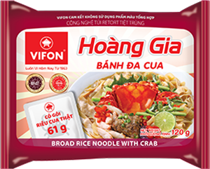 Hoang Gia Instant Brown Rice Noodles With Crab 120g