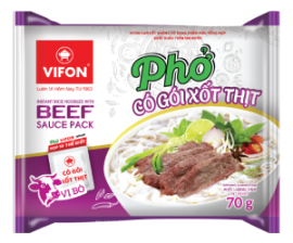 Instant Rice Noodles With Beef Sauce Pack 70g