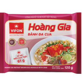 Hoang Gia Instant Brown Rice Noodles With Crab 120g