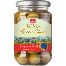 Green Olives Stuffed With Garlic In Brine 350g